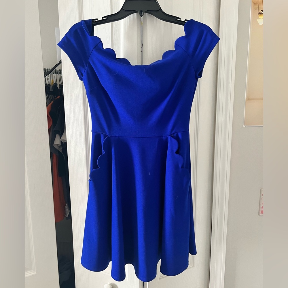 Royal blue cocktail dress
